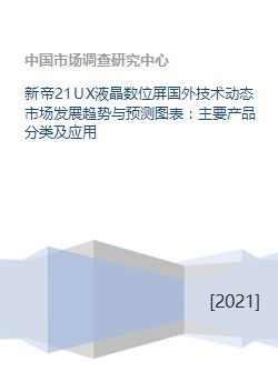 新帝21UX液晶数位屏国外技术动态市场发展趋势与预测图表 主要产品分类及应用